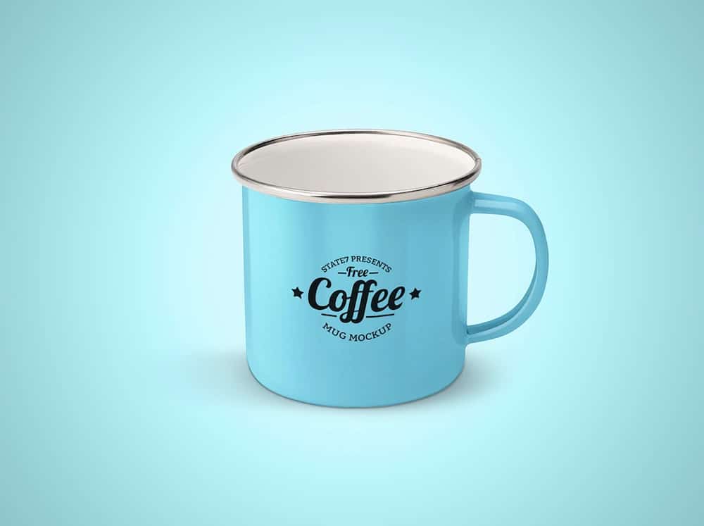 realistic enamel cup template