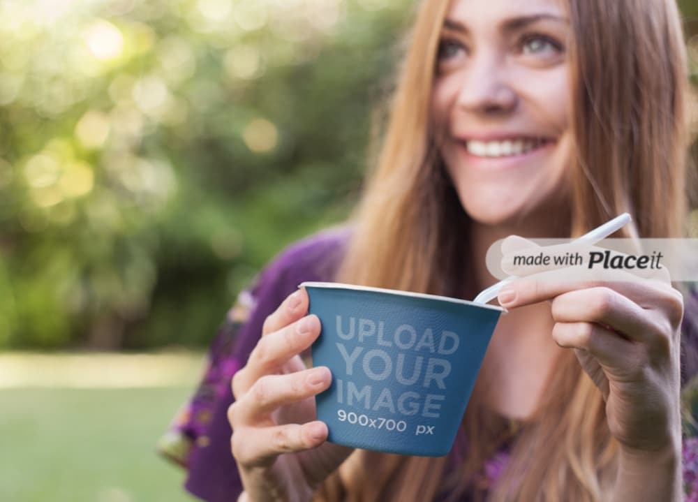 realistic paper bowl mockup