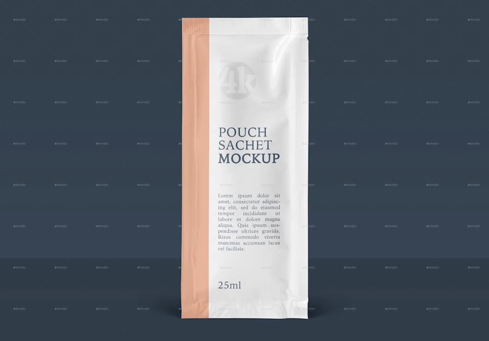 rectangular sachet mockup