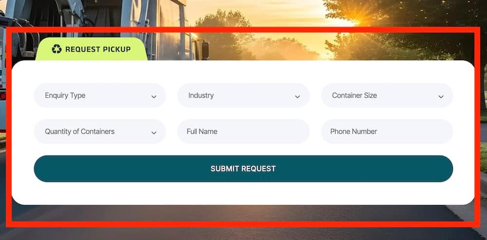 recycling quote or collection form
