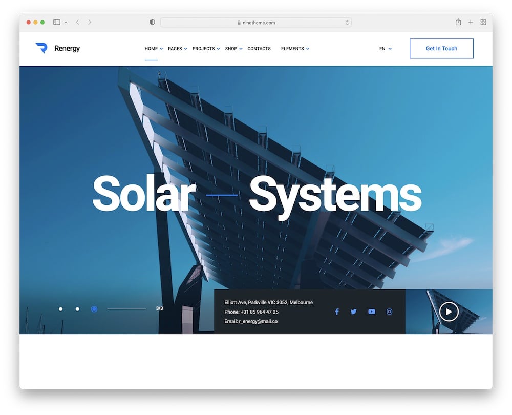 renergy wordpress solar alternative energy theme