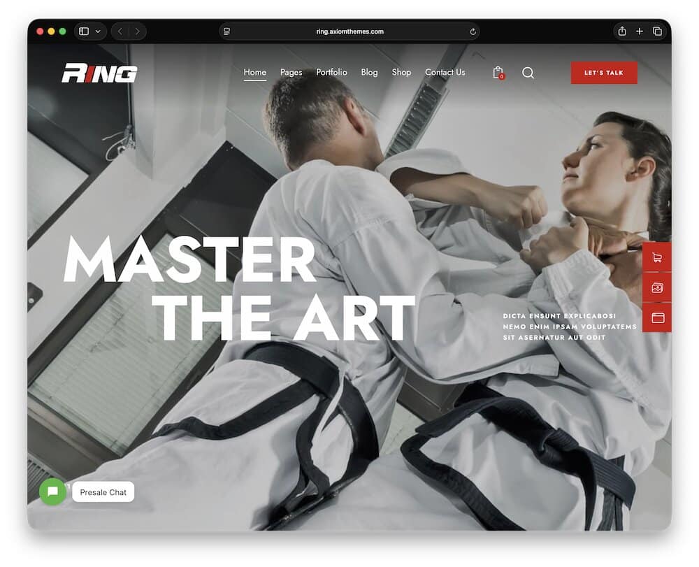 ring karate wordpress theme