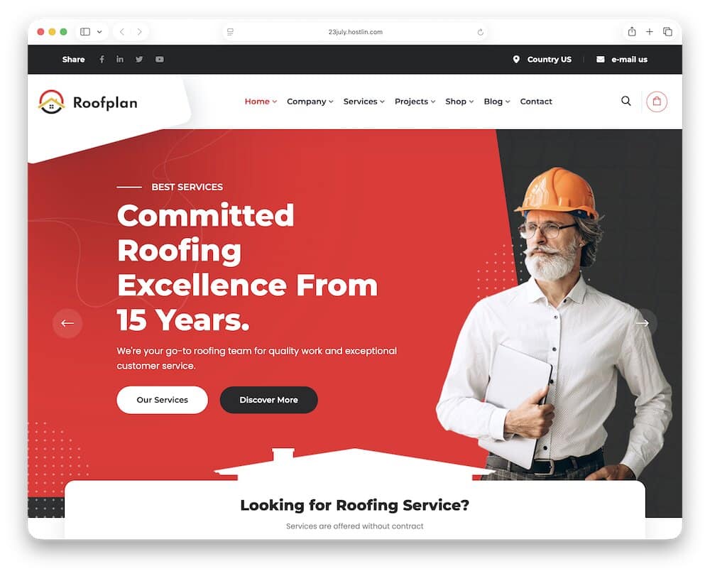 roofplan roofing wordpress theme