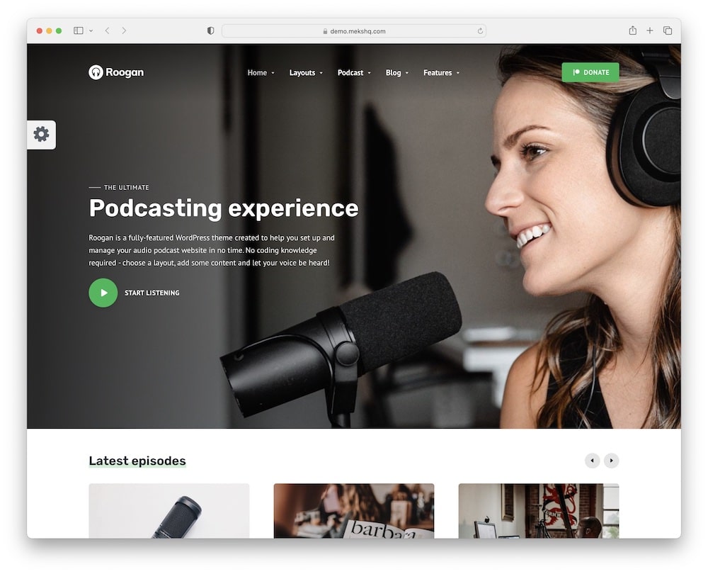 roogan podcast wordpress theme