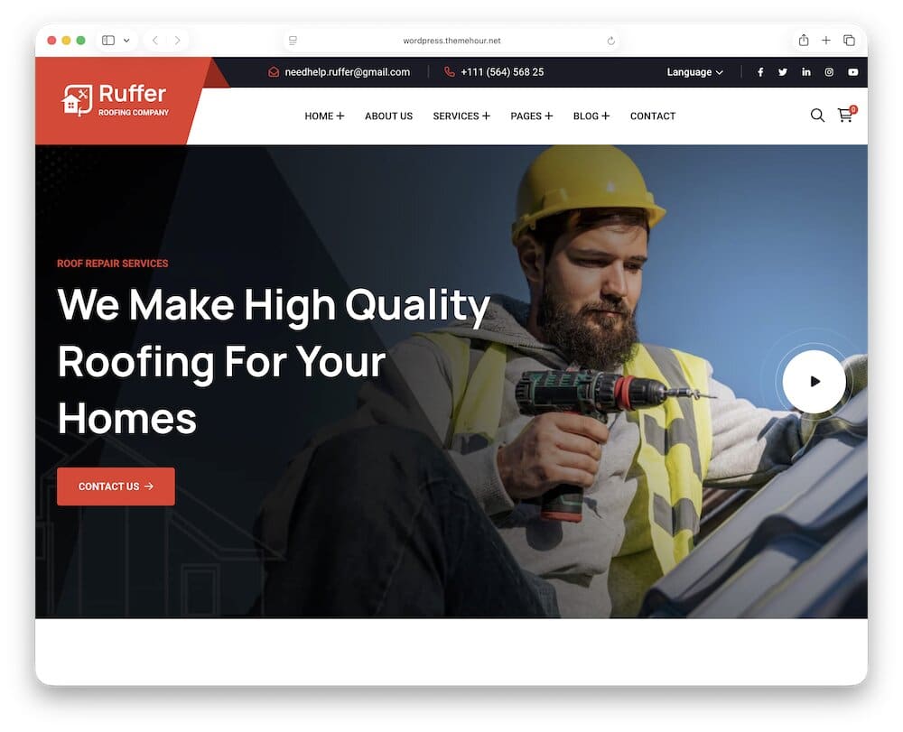ruffer roofing wordpress theme