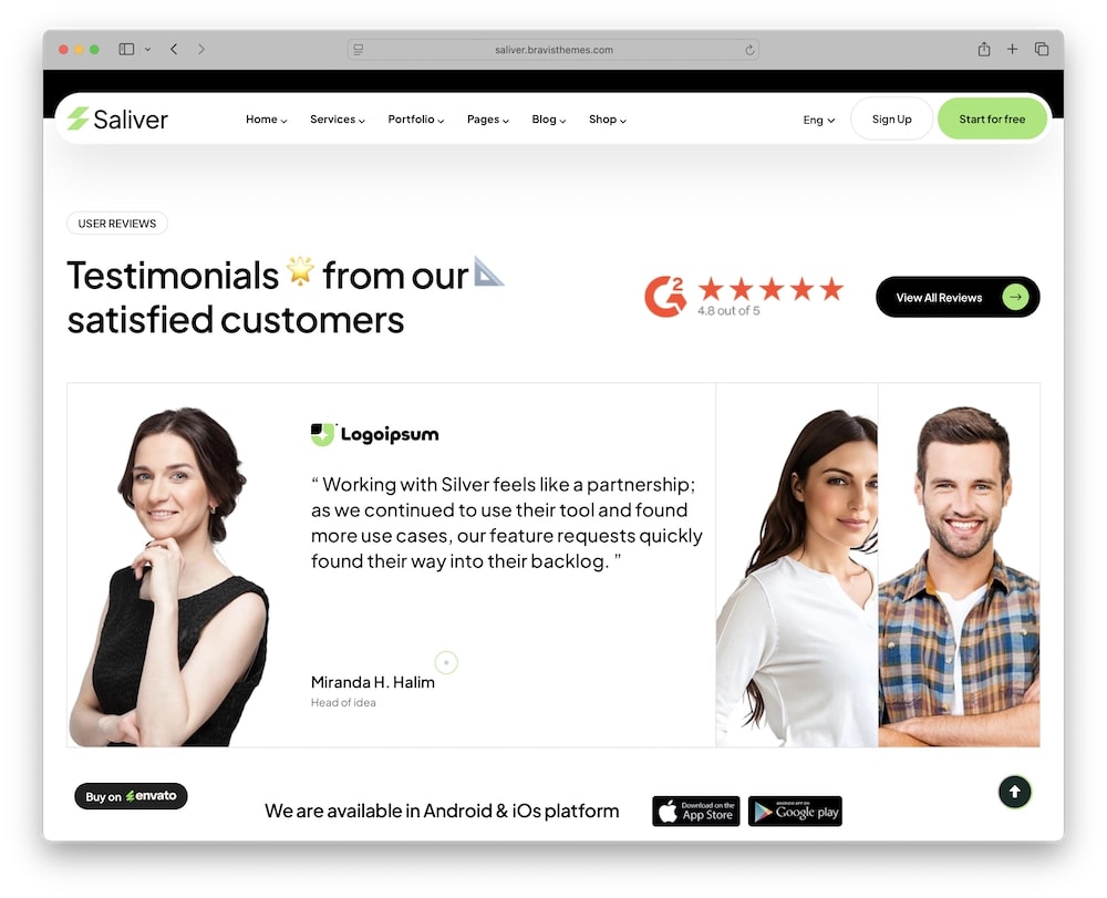 saliver wordpress theme custom elementor widgets