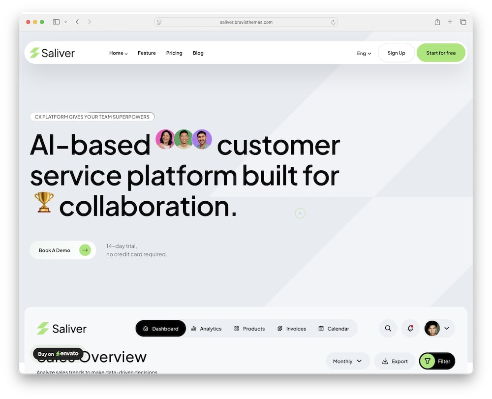 saliver wordpress theme test 1