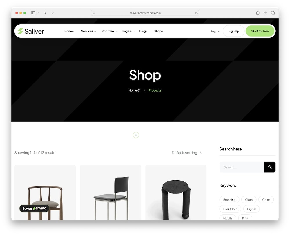 saliver wordpress theme woocommerce ready