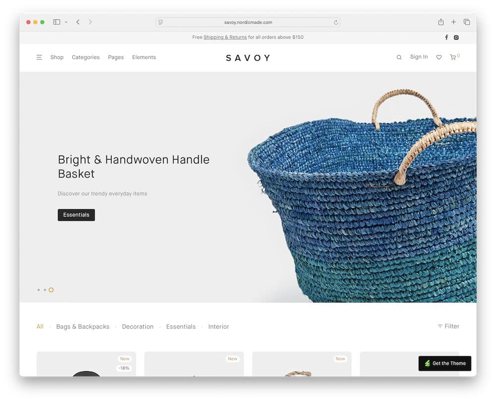 savoy wordpress minimalist thrift store theme
