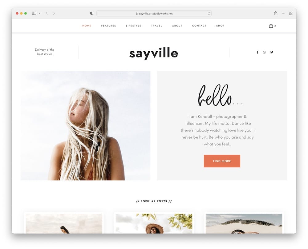 sayville wp fashion blog theme