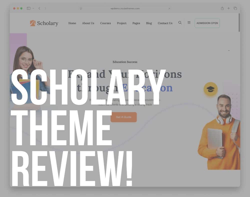 scholary wordpress theme review