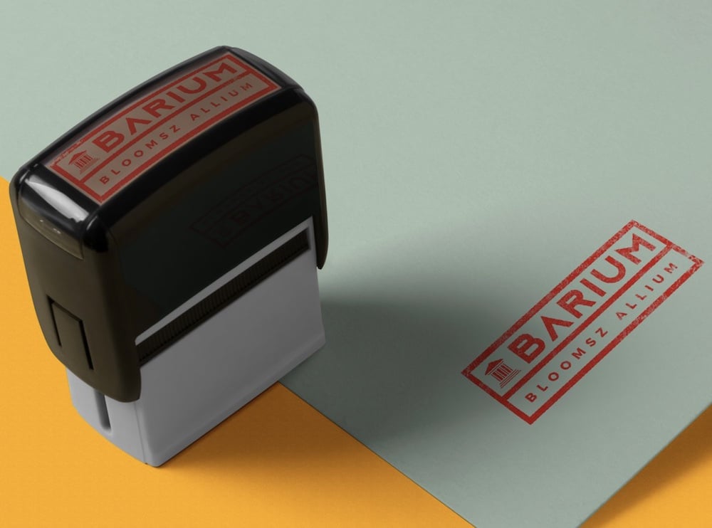 self inking stamp mockup