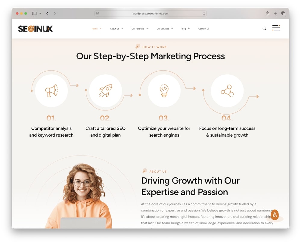 seoinux wordpress theme test