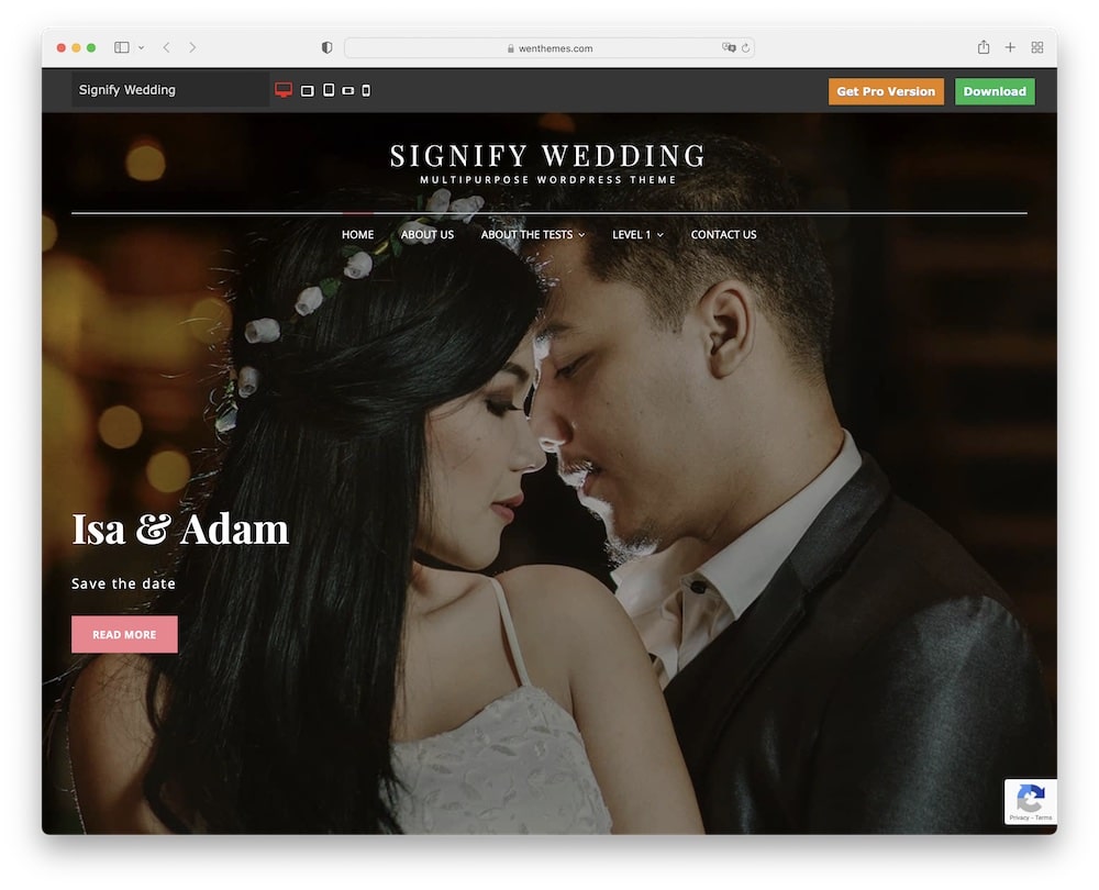 signify free wp wedding business theme