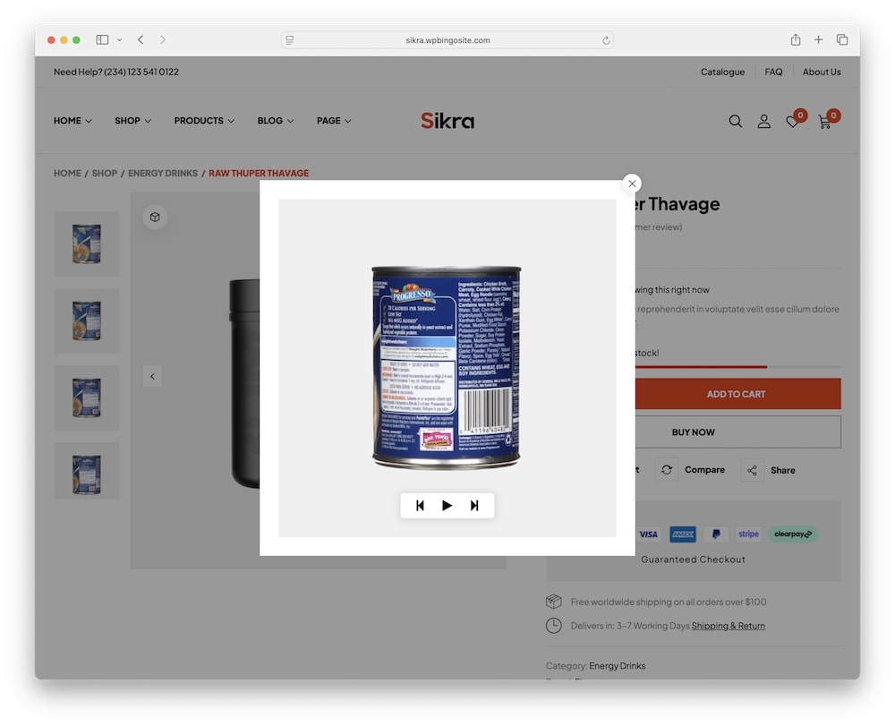 sikra wordpress theme test