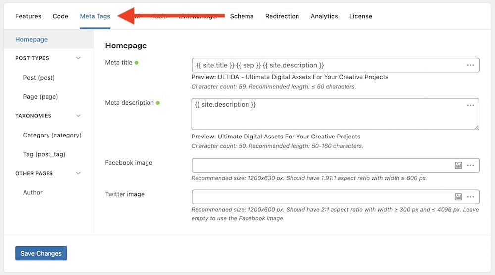 slim seo automatic meta tags optimization