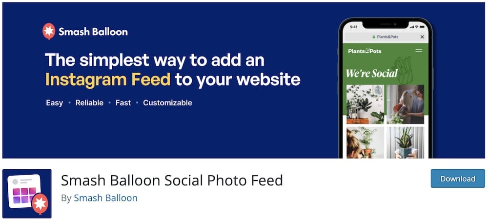 smash balloon instagram feed plugin