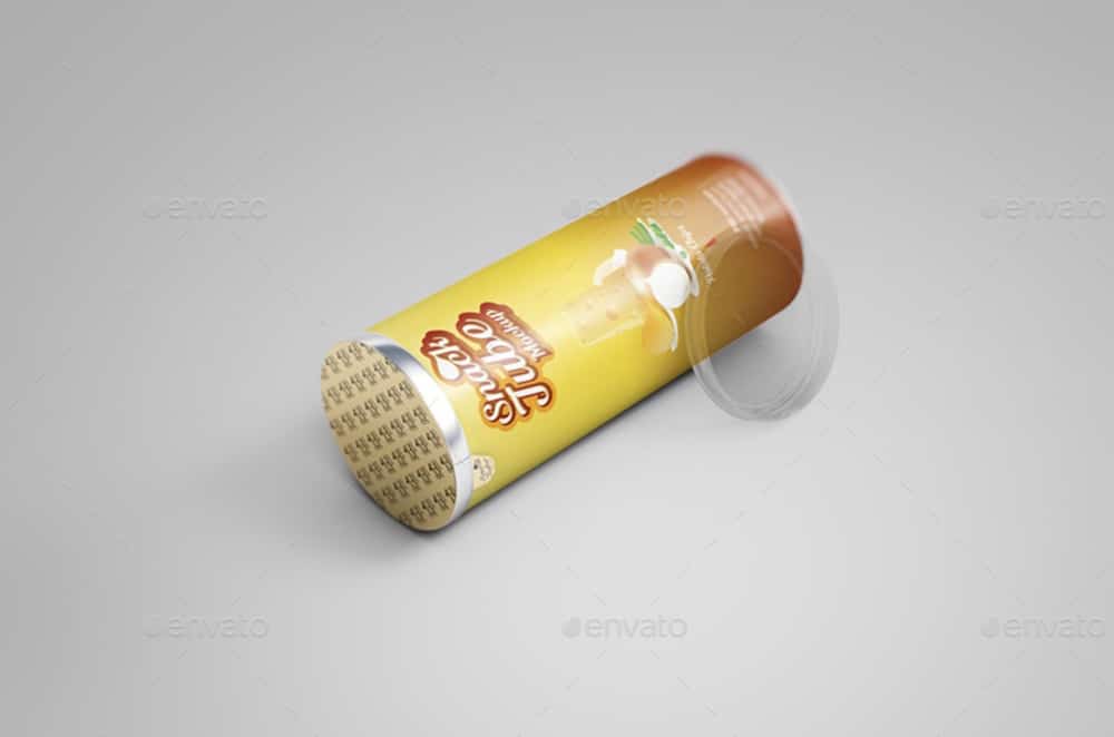 snack tube psd mockup