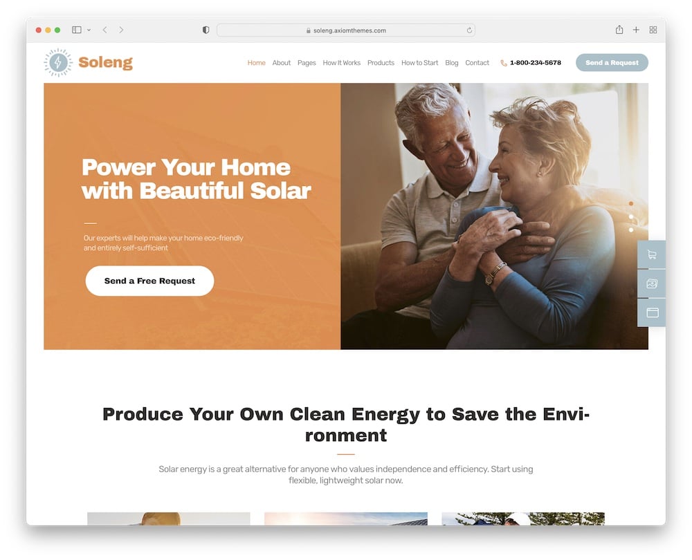 soleng wordpress solar energy company theme