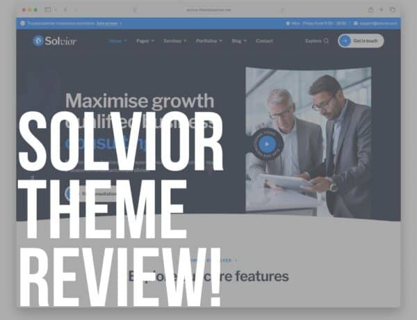 solvior wordpress theme review