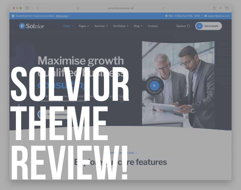 solvior wordpress theme review