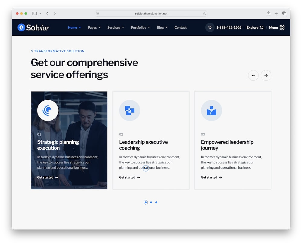 solvior wordpress theme gsap powered animations