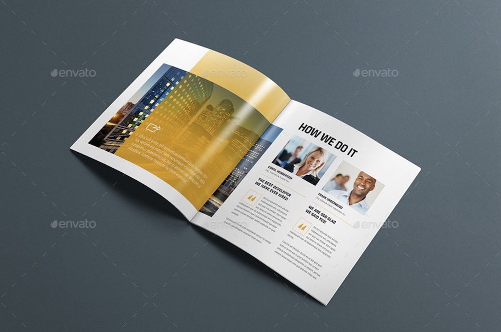 square brochure mockup