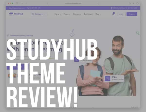 studyhub wordpress theme review