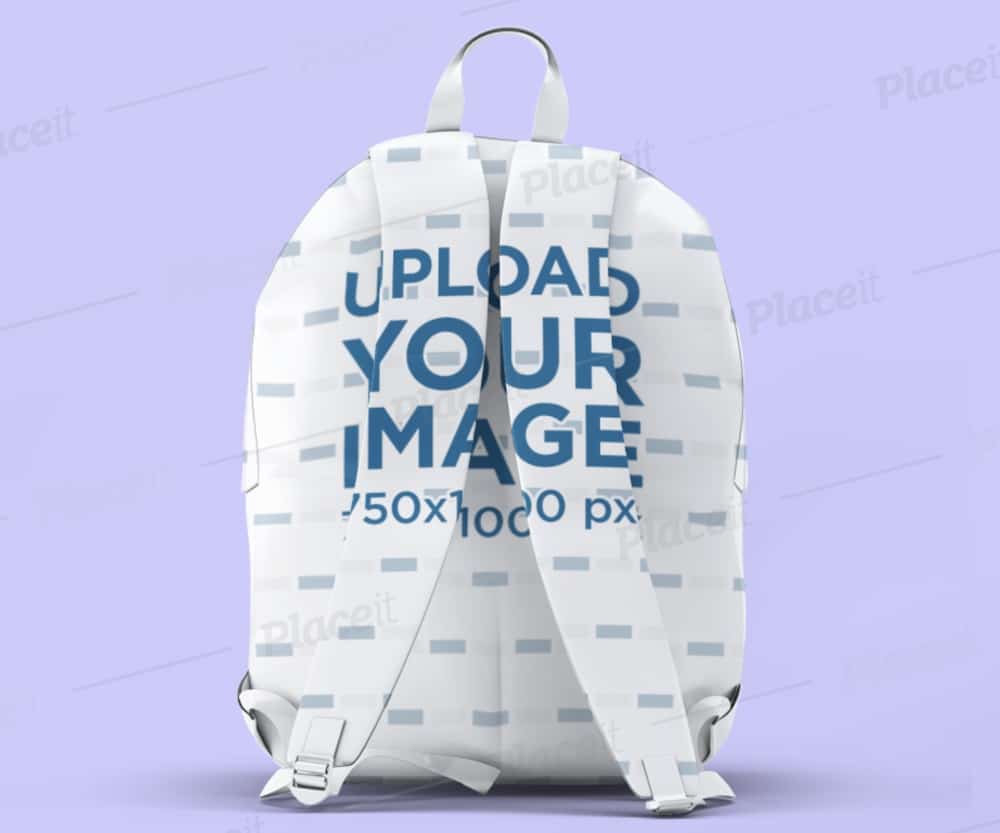 sublimated backpack with editable straps mockup