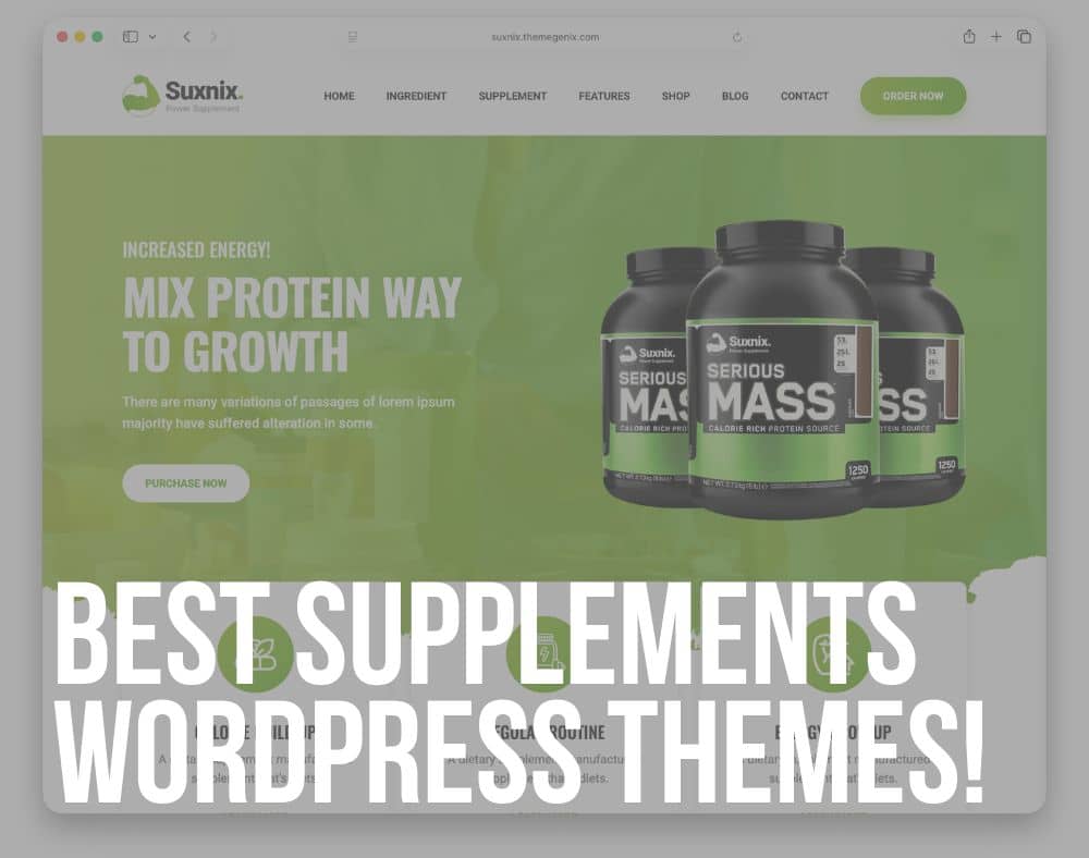 best supplements wordpress themes