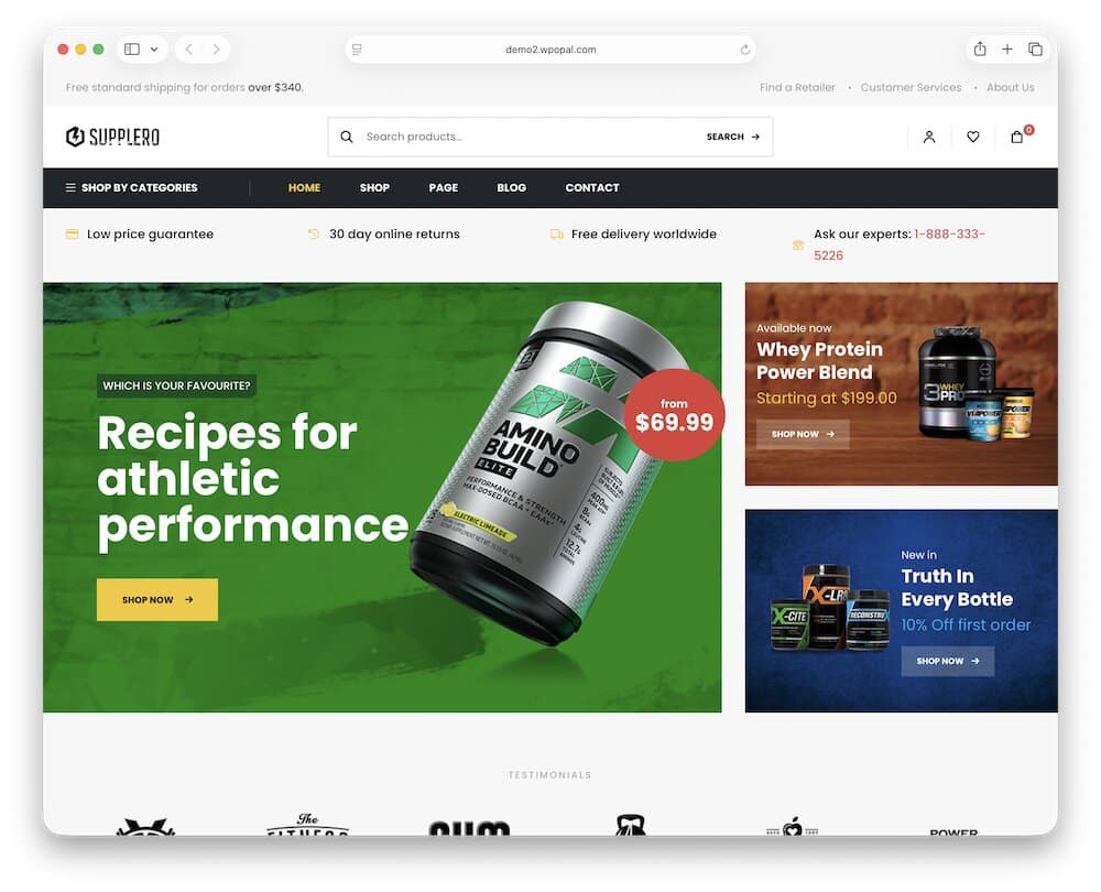 supplero supplements wordpress theme