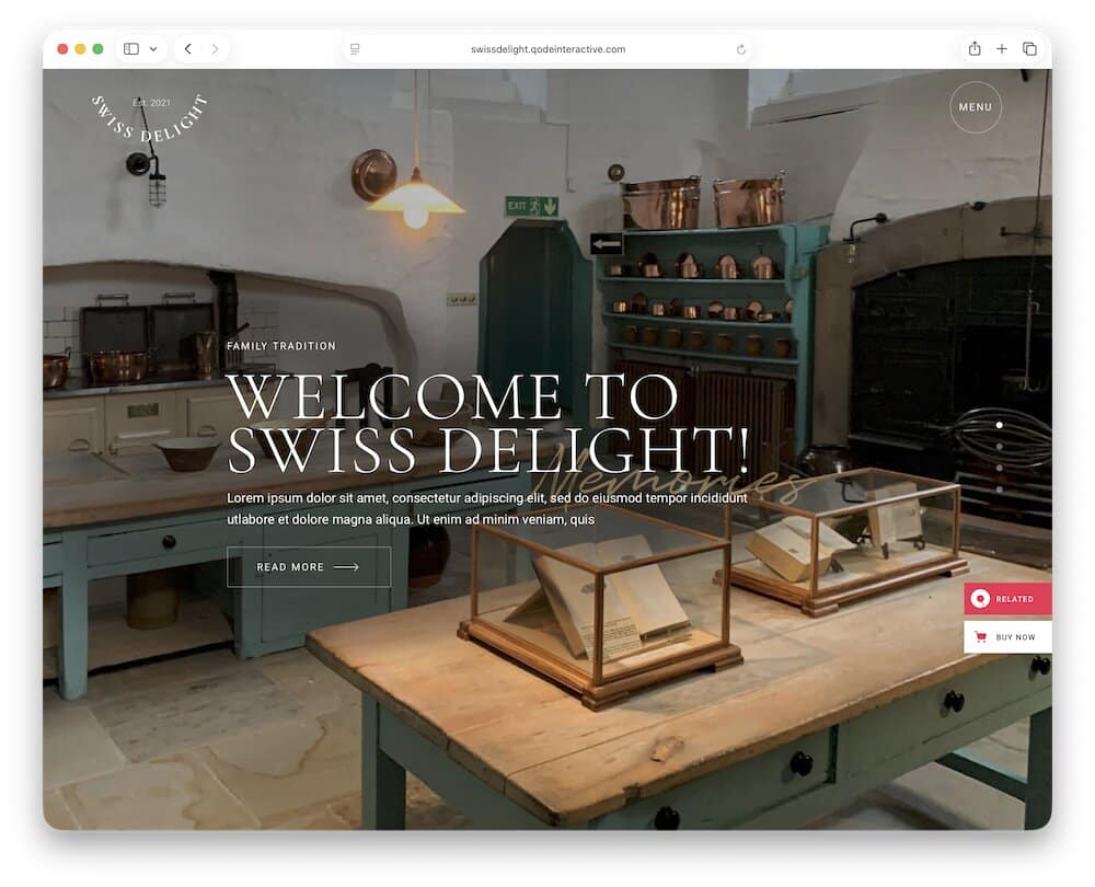 swiss delight chocolate shop wordpress theme