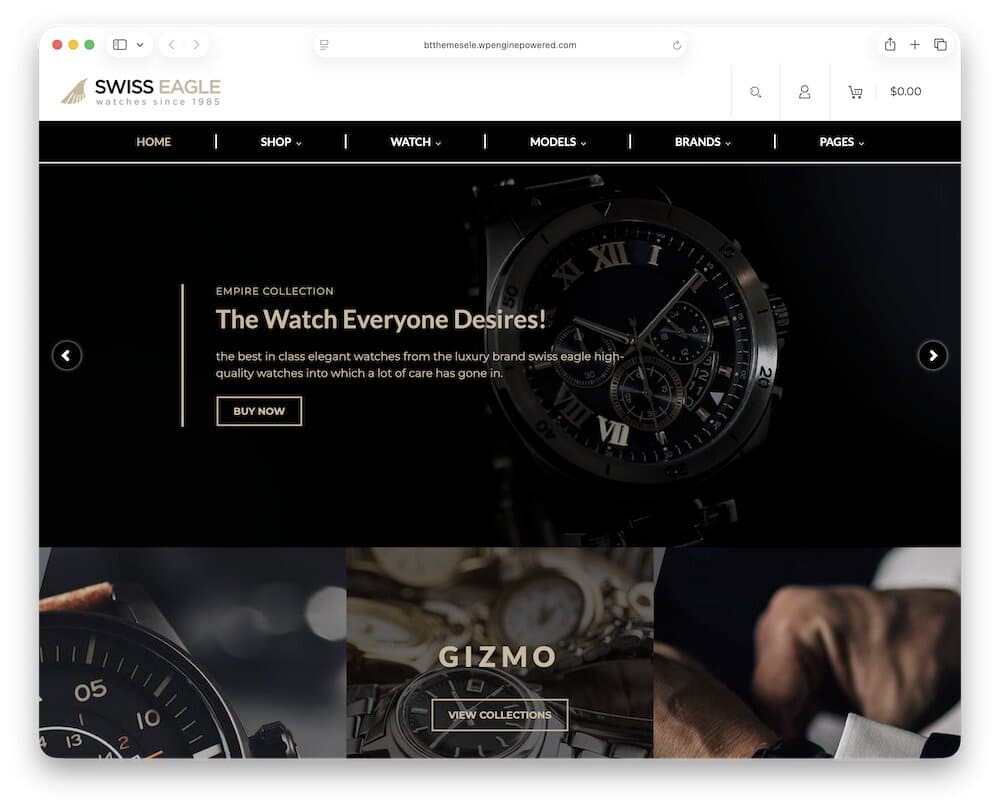swisseagle watch store wordpress theme