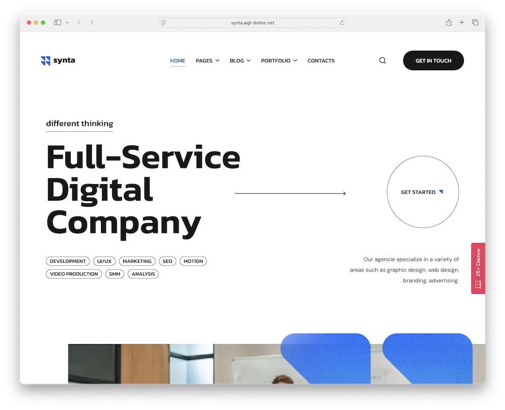 synta wordpress theme test
