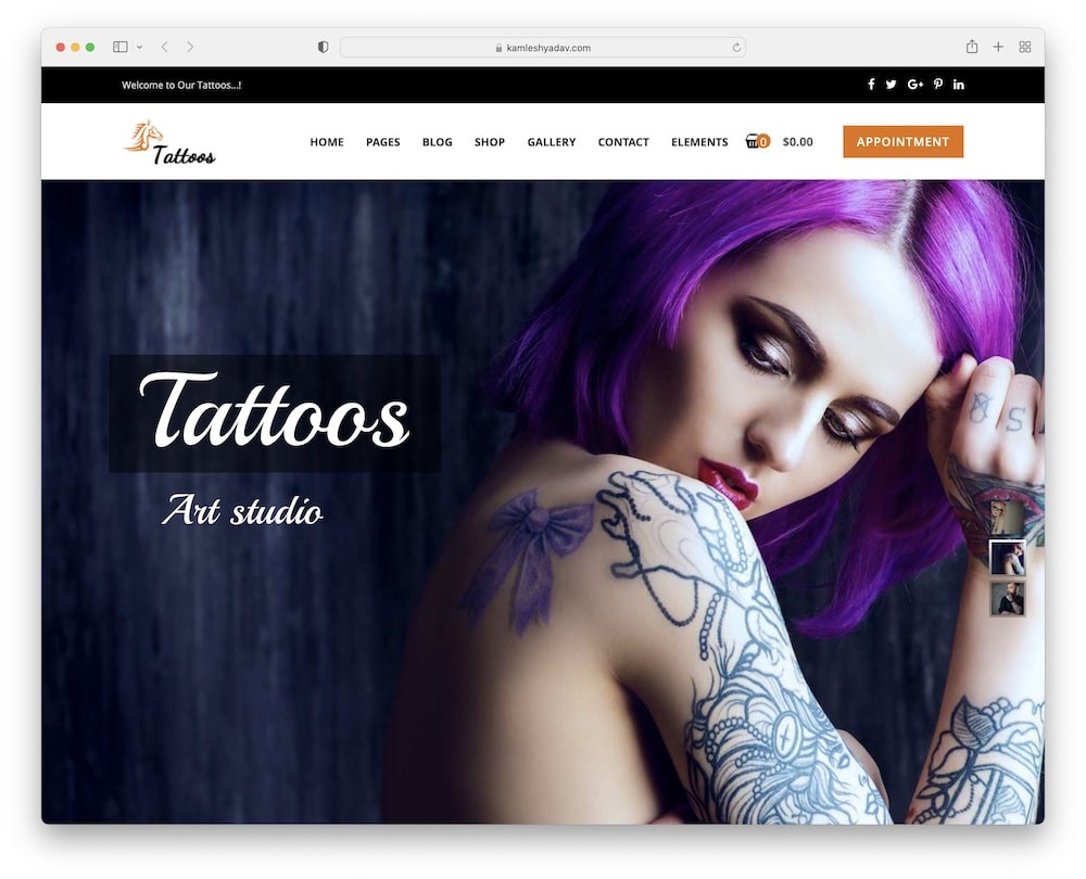 tattoos wp theme