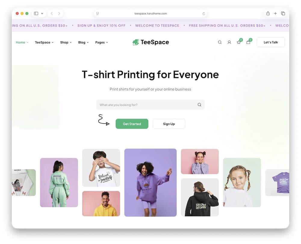 teespace print shop wordpress theme