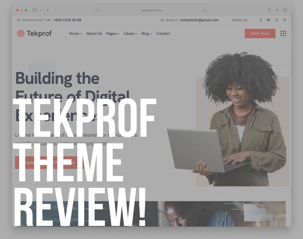 tekprof wordpress theme review