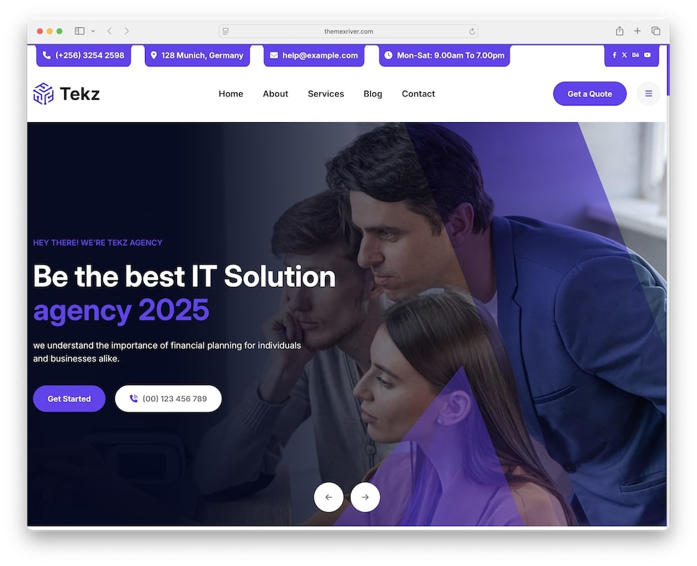 tekz wordpress tech it solutions theme