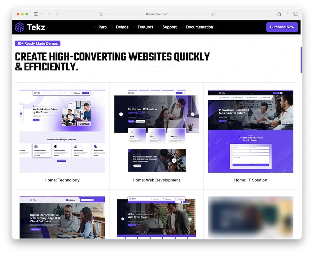 tekz wordpress theme one click demo import