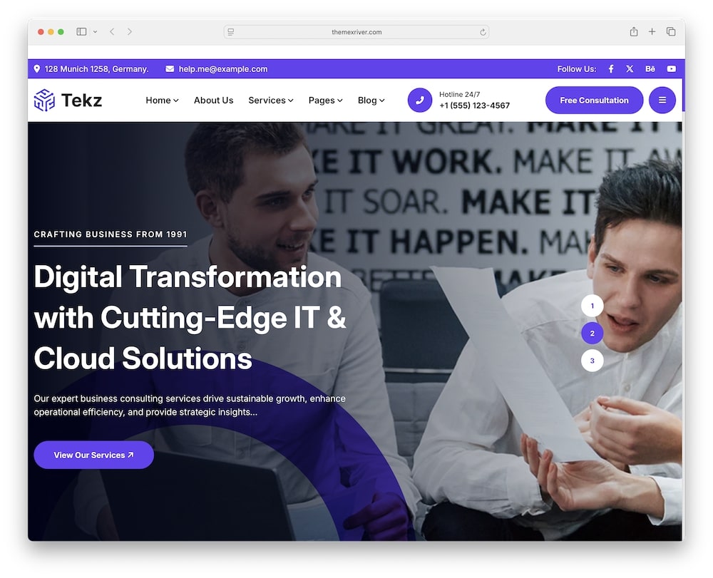 tekz wordpress theme test