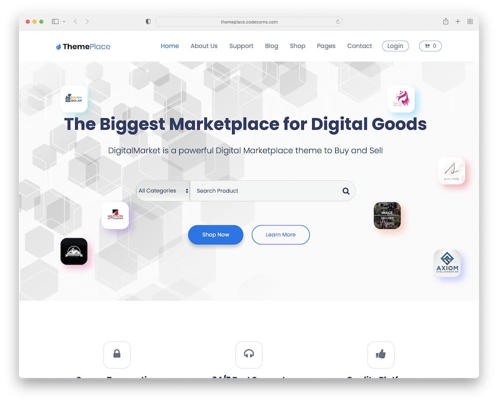 themeplace easy digital downloads marketplace wordpress theme