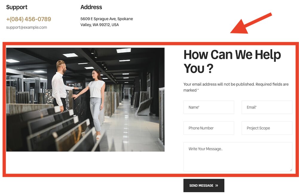tile service quote request forms