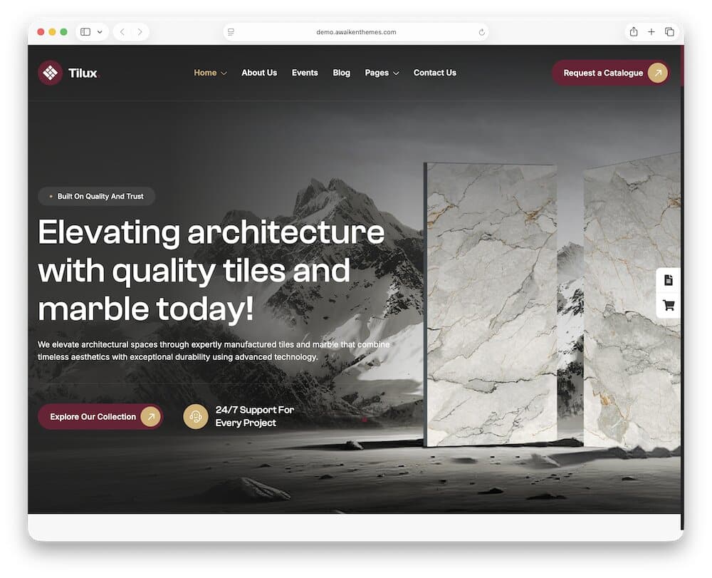 tilux tiles and flooring contractor wordpress theme