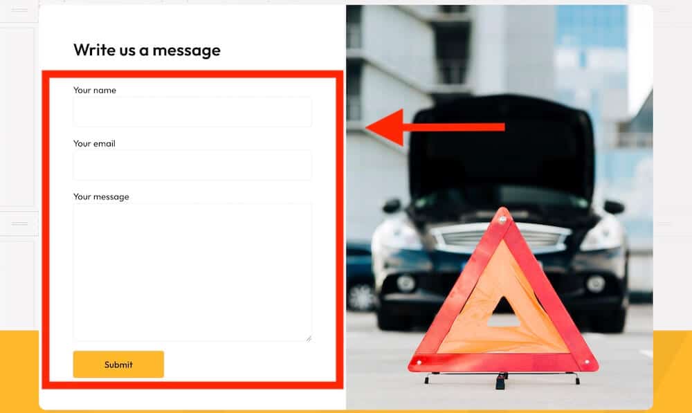 towing wordpress theme simple contact quote form
