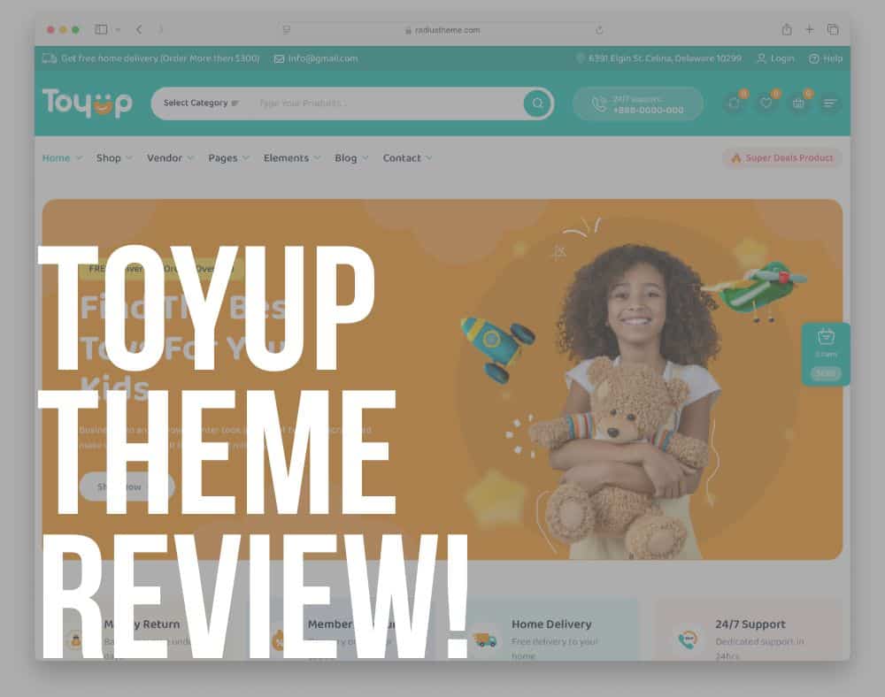 toyup wordpress kids toy store theme review