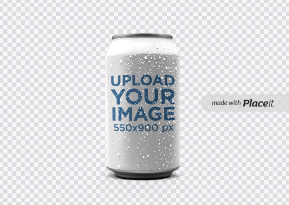 transparent and refreshing can mockup