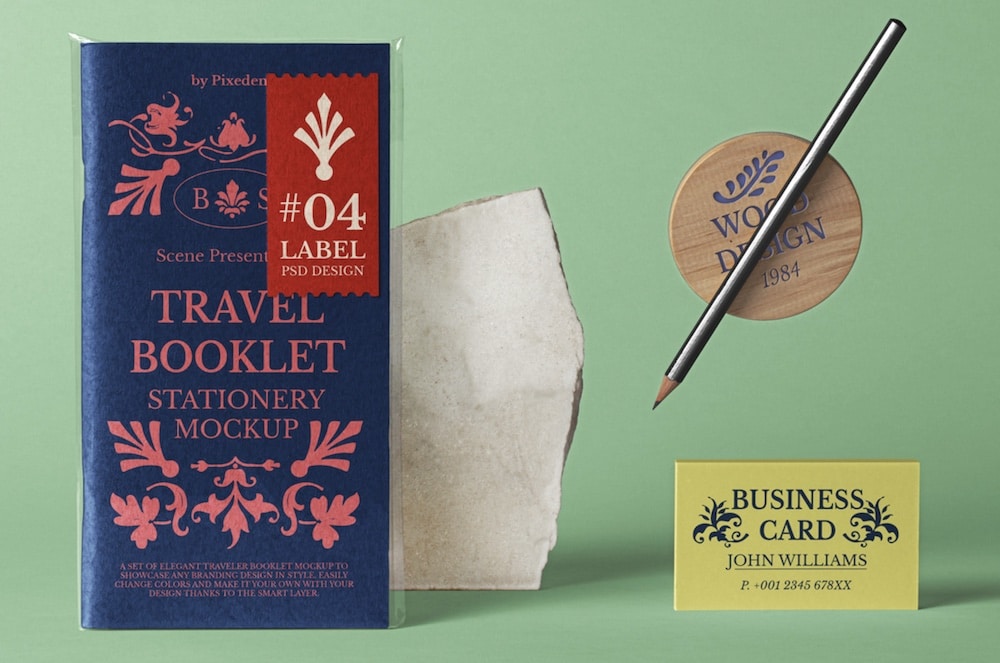 travel psd booklet mockup