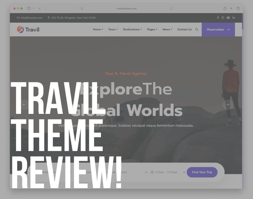 travil wordpress travel and tour booking theme review
