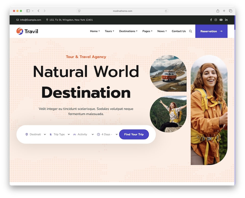 travil wordpress travel and tour booking theme