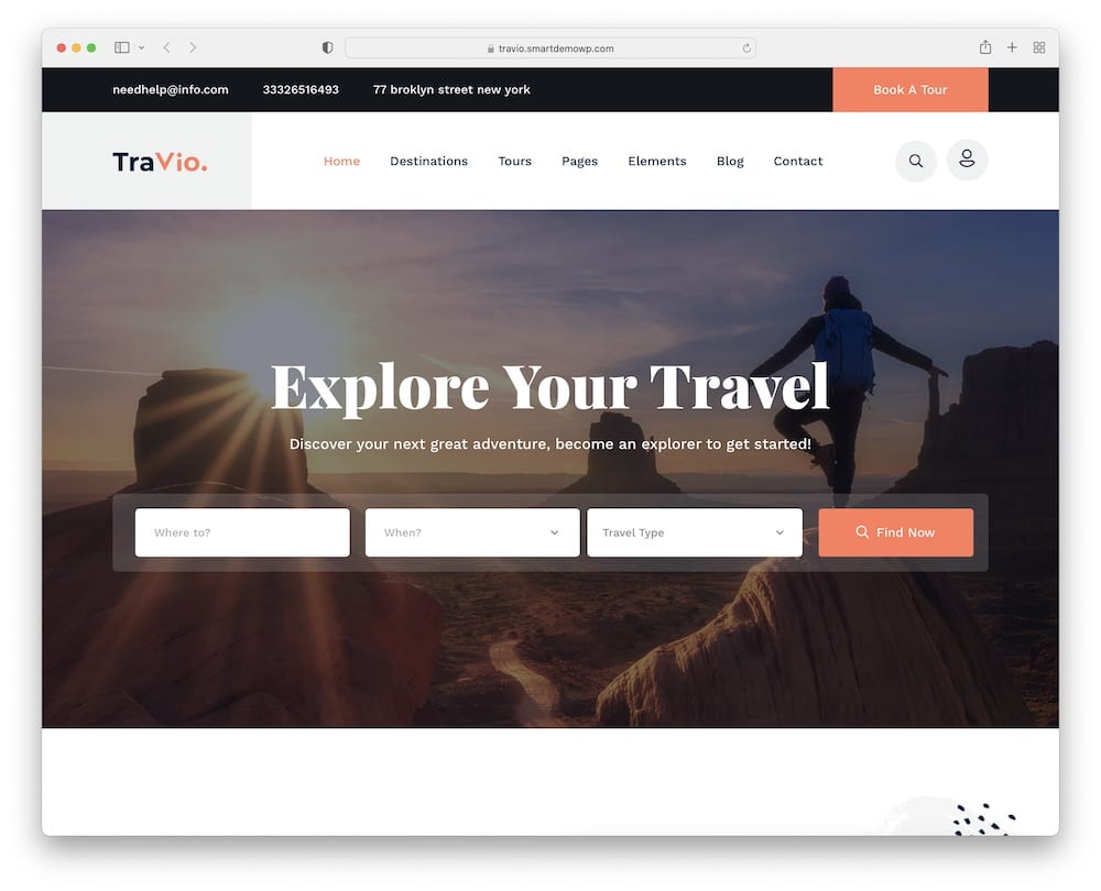 travio travel agency wordpress theme